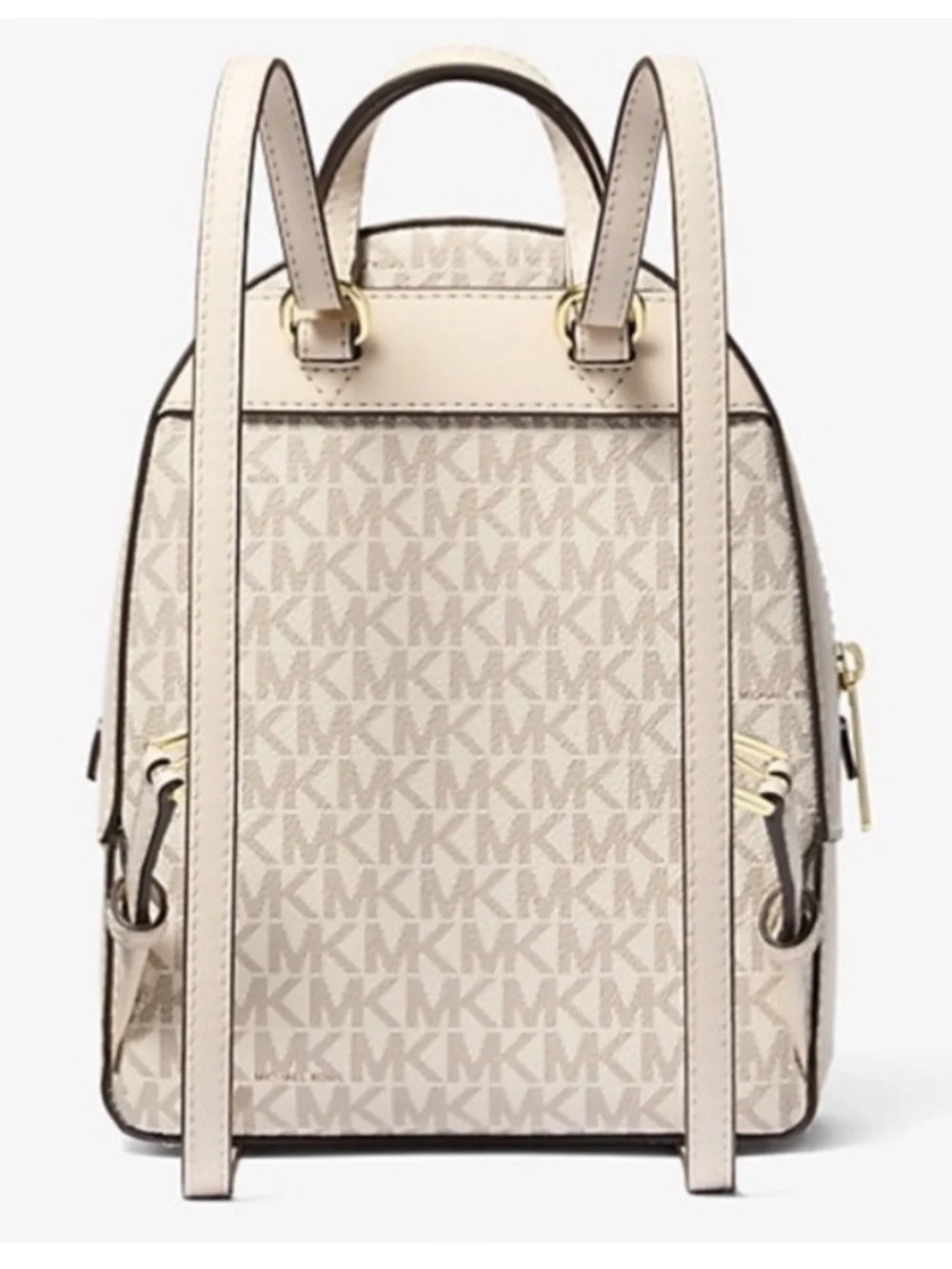 Michael Kors Jaycee Extra Small Convertible Zip Packet Backpack Cream/White